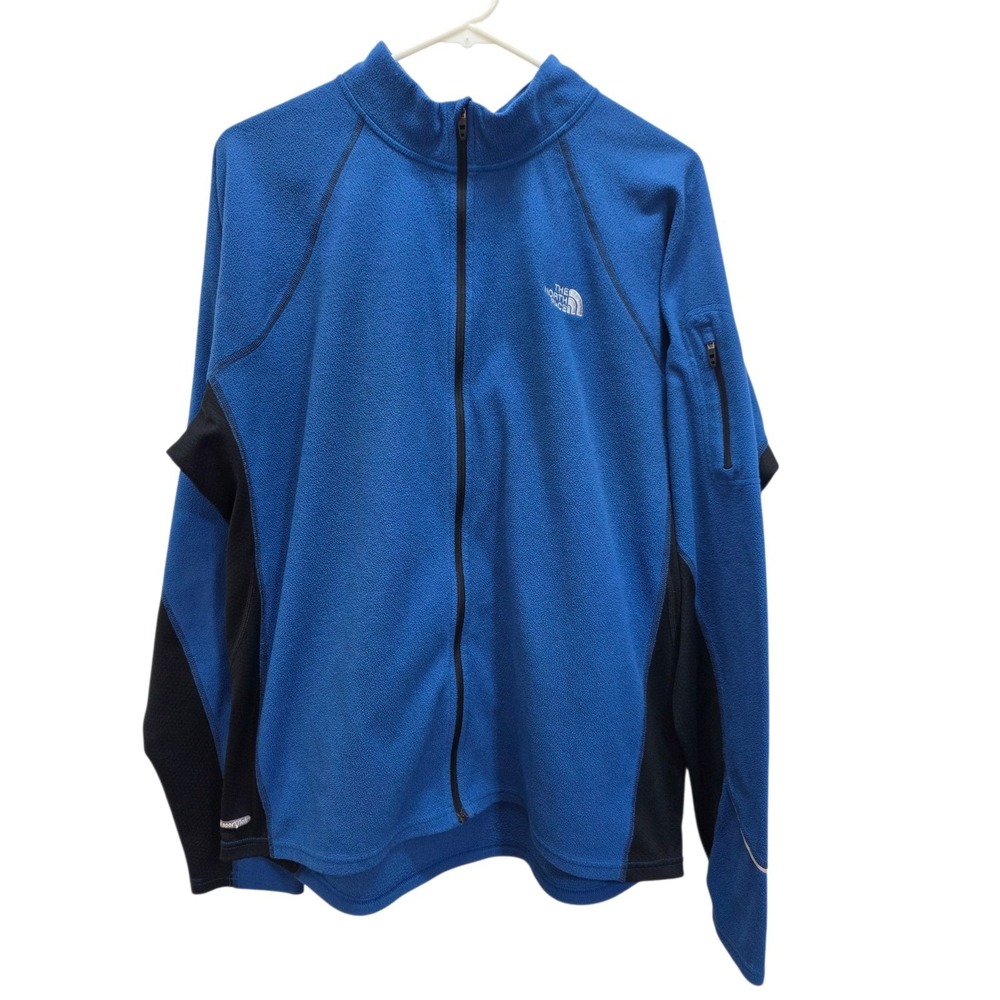 The North Face Flight Series Fleece Jacket Mens XL Blue Full Zip Thumbholes